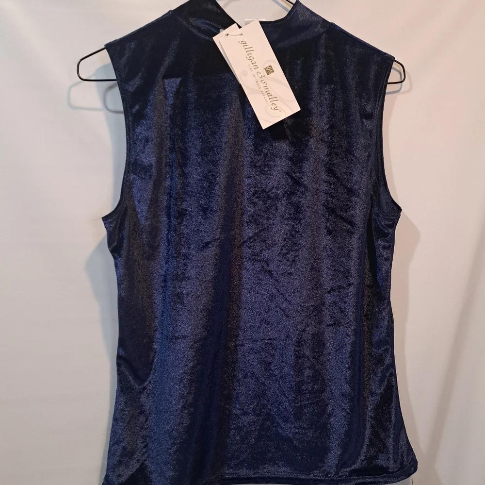 Gilligan & O'Malley, Velvet look, Sleeveless Top, sz M - Picture 3 of 8